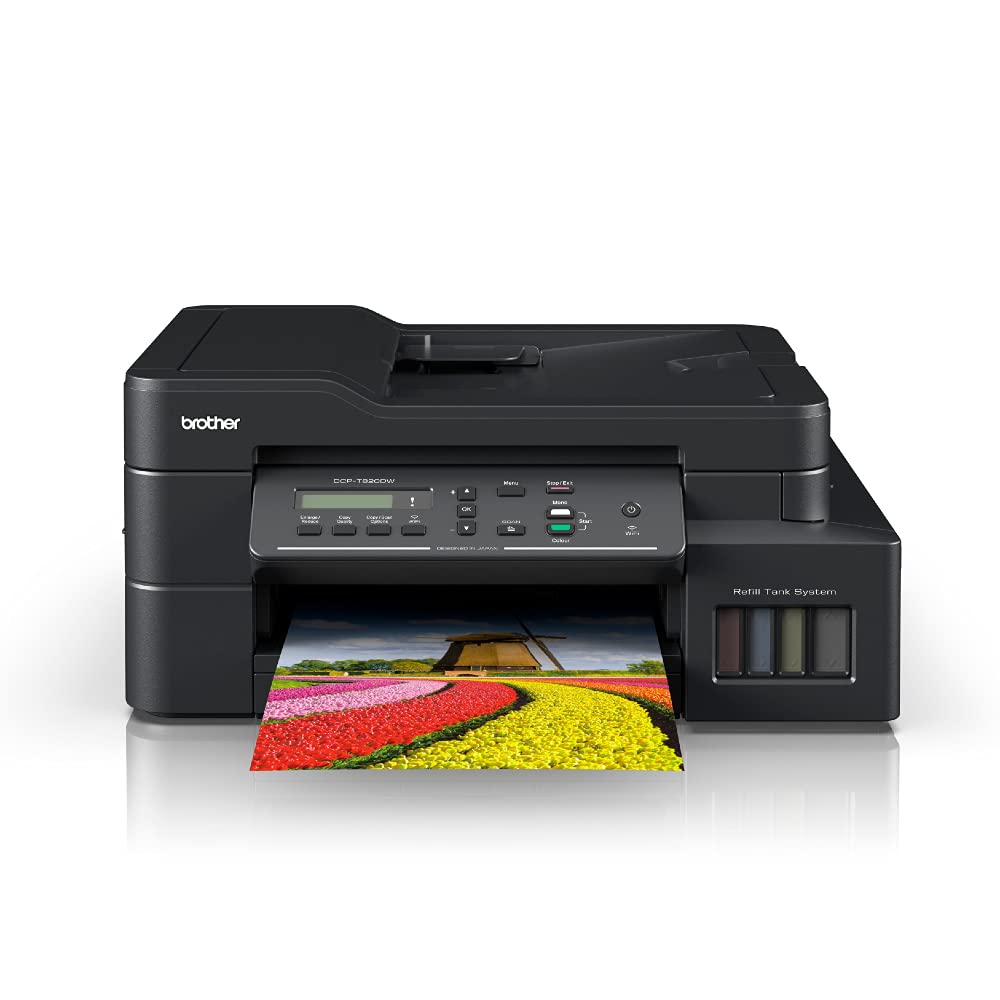1 Brother DCP-T820DW - Wi-Fi & Auto Duplex Color Ink Tank All in One Printer